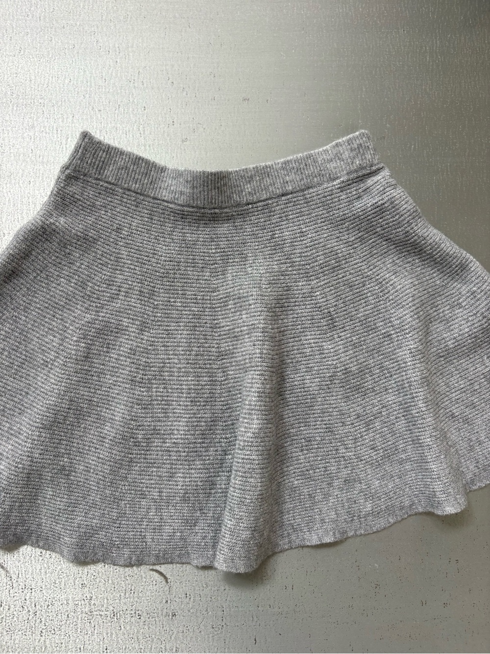 Knit Gray Floral Embellished Skirt - Picture 6 of 6